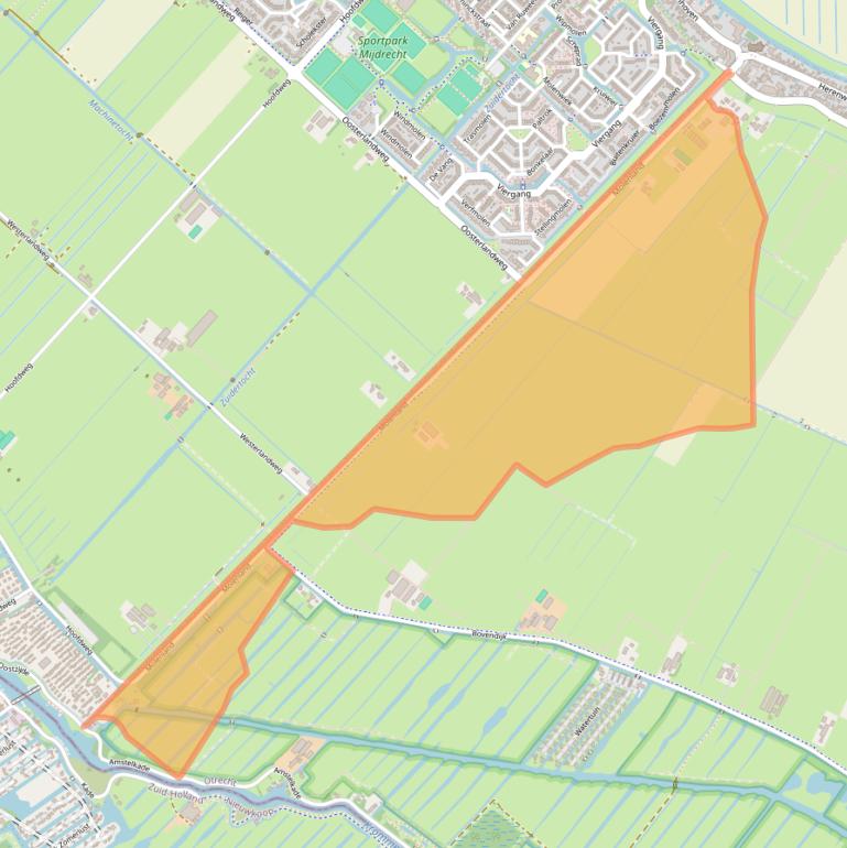 Kaart van postcodegebied 3648NN.