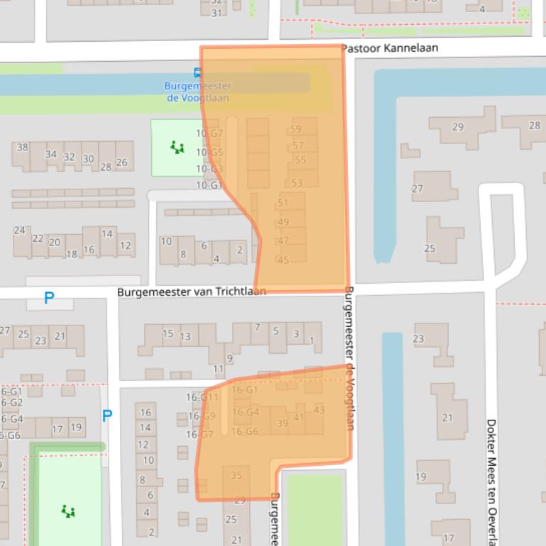 Kaart van postcodegebied 3648XD.