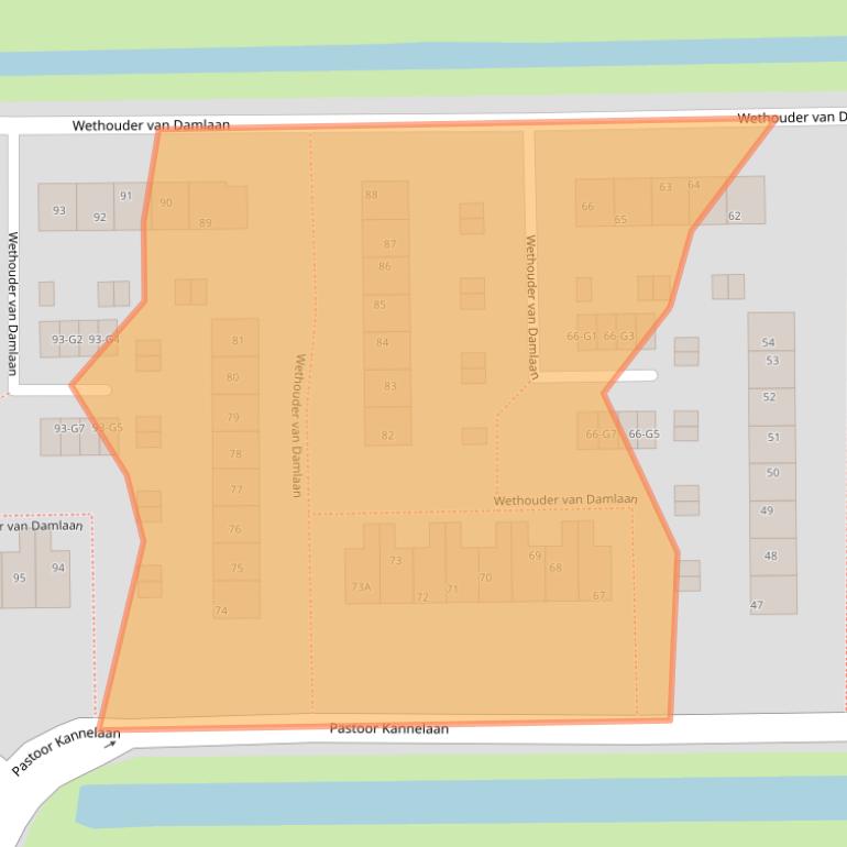 Kaart van postcodegebied 3648XN.