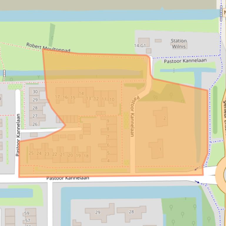 Kaart van postcodegebied 3648XW.