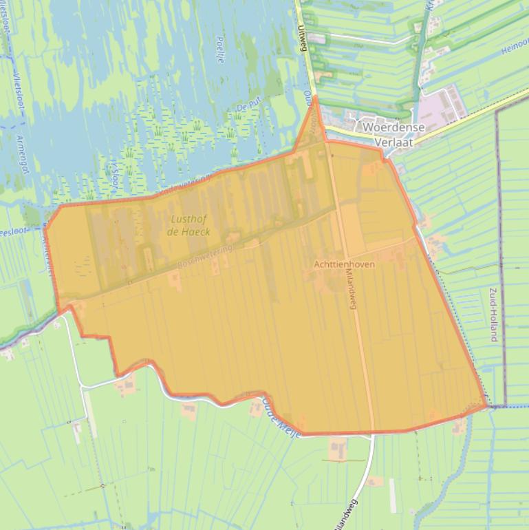 Kaart van postcodegebied 3651.