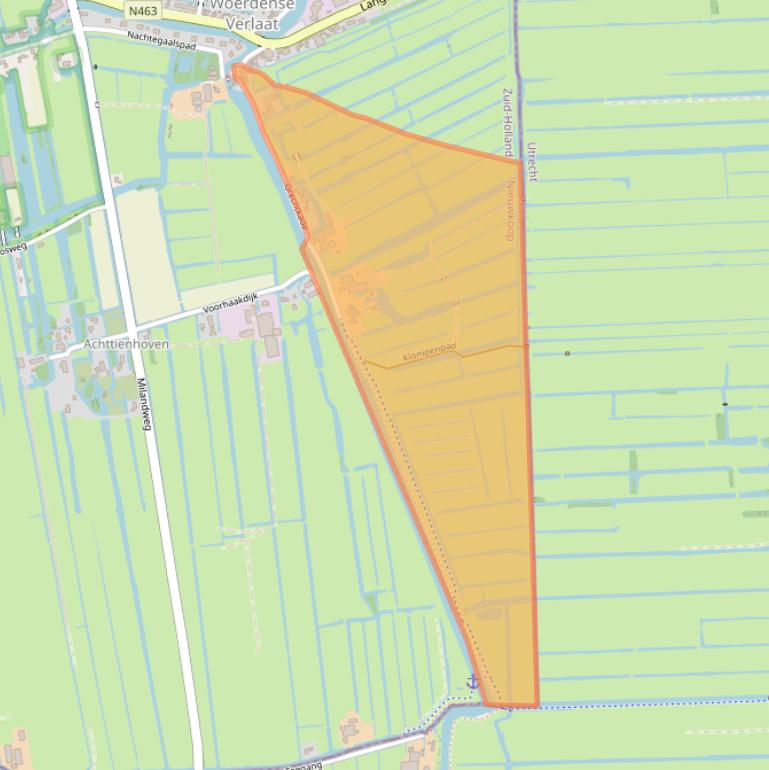 Kaart van postcodegebied 3653.