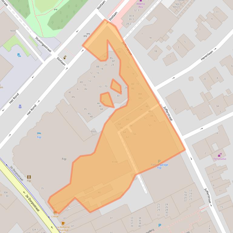 Kaart van postcodegebied 3701AG.