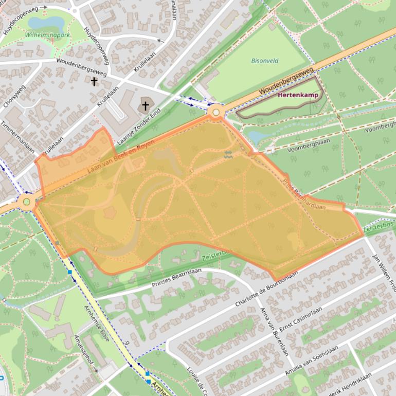 Kaart van postcodegebied 3701AK.