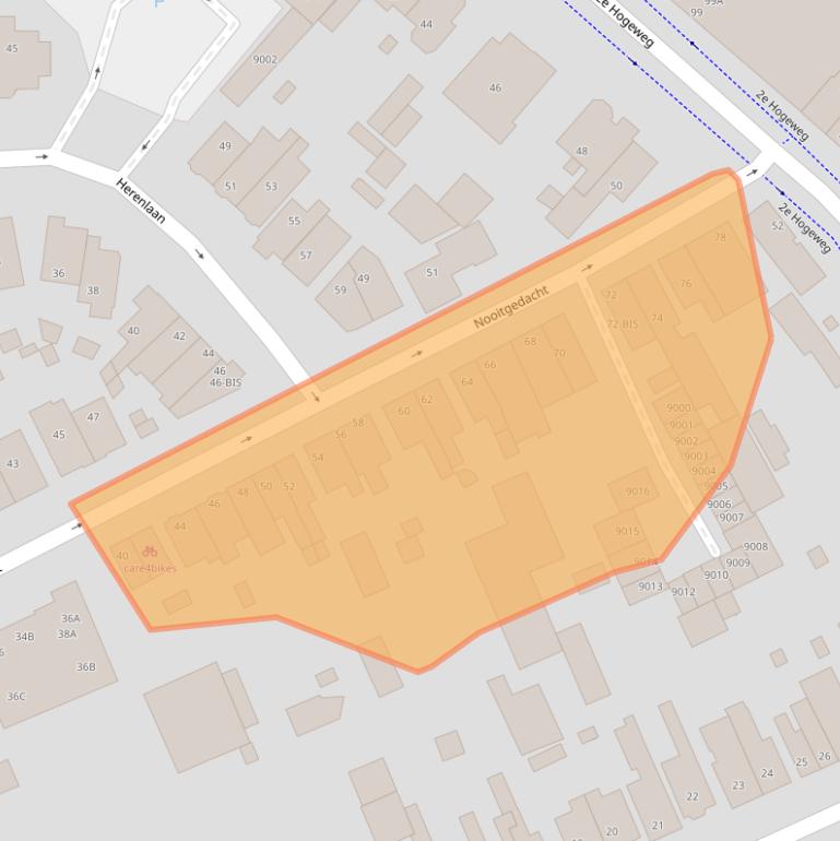 Kaart van postcodegebied 3701AP.