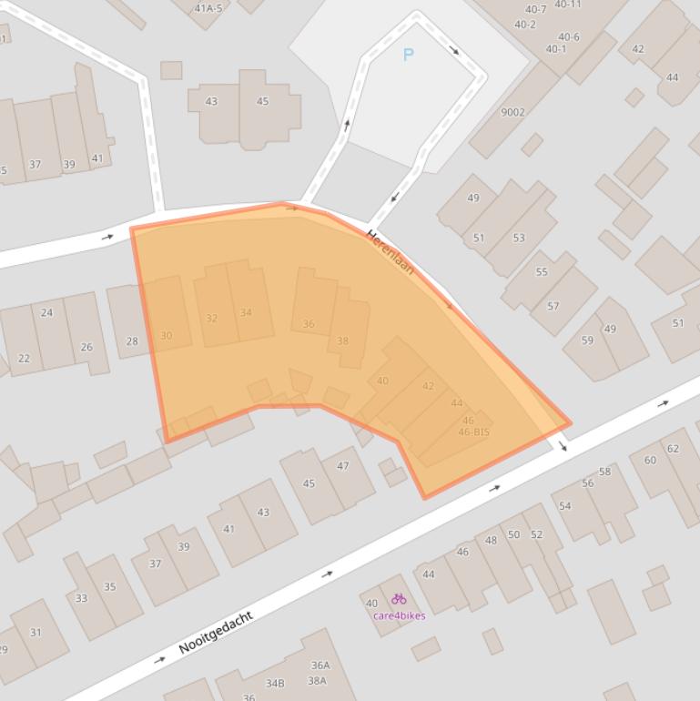 Kaart van postcodegebied 3701AV.