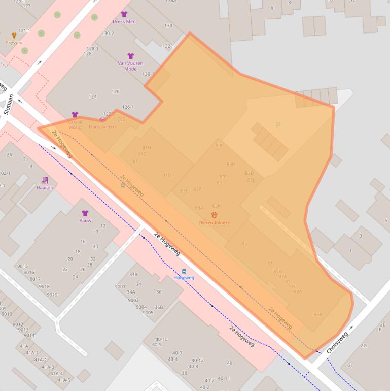 Kaart van postcodegebied 3701AW.