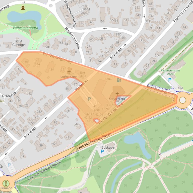 Kaart van postcodegebied 3701BC.