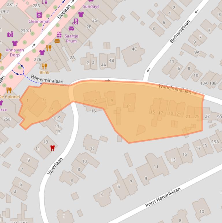 Kaart van postcodegebied 3701BD.