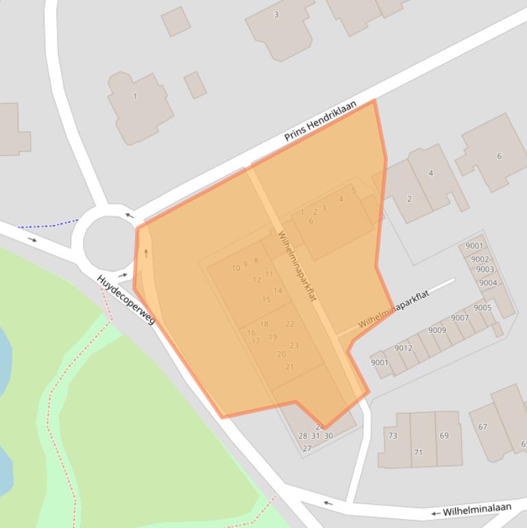 Kaart van postcodegebied 3701BM.