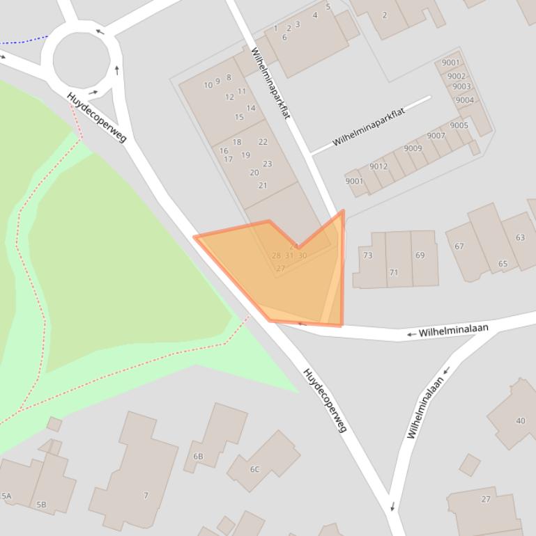 Kaart van postcodegebied 3701BN.