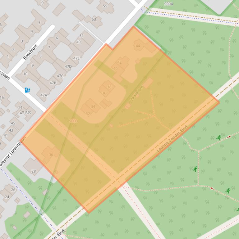 Kaart van postcodegebied 3701CD.