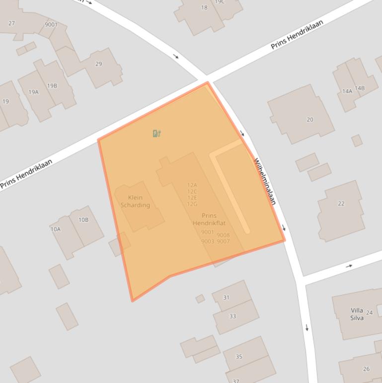 Kaart van postcodegebied 3701CN.