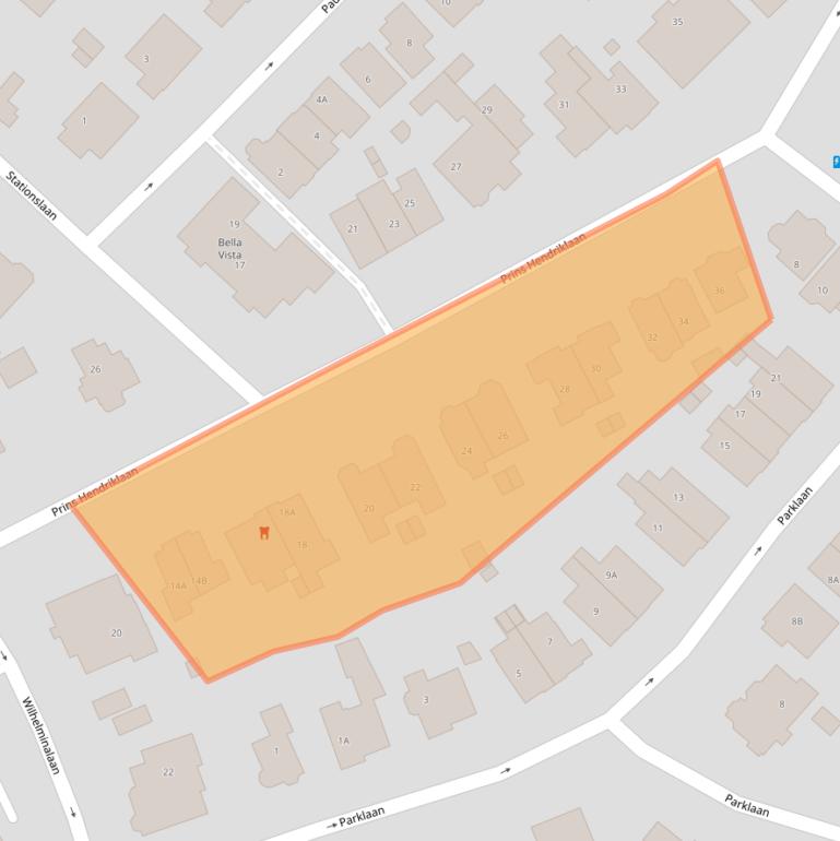 Kaart van postcodegebied 3701CP.