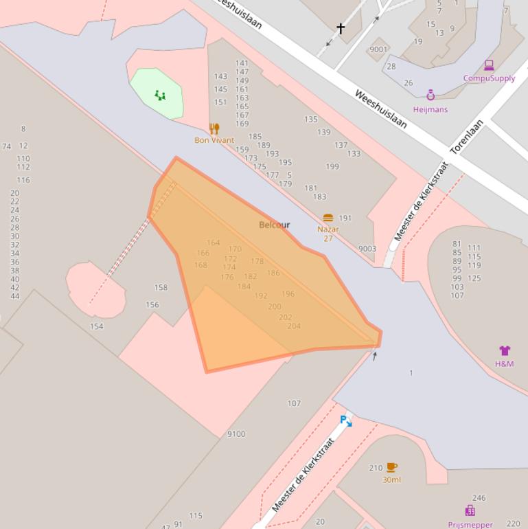 Kaart van postcodegebied 3701DH.