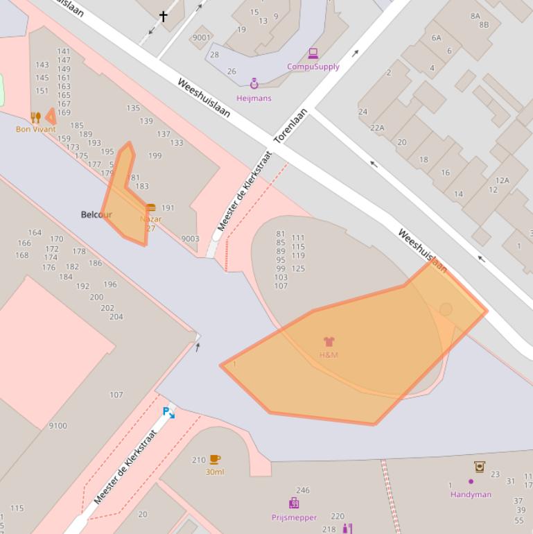 Kaart van postcodegebied 3701DK.