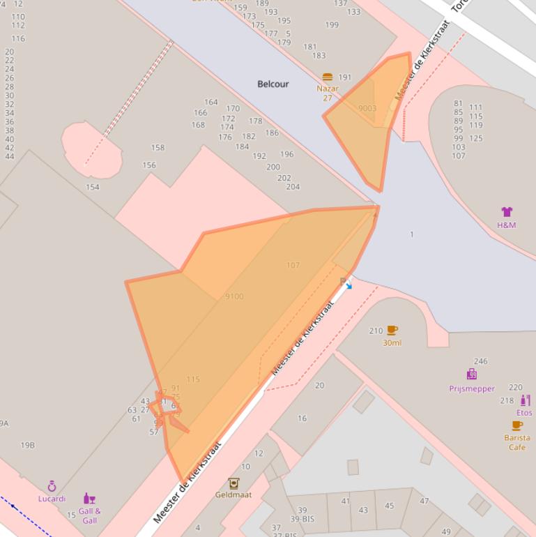Kaart van postcodegebied 3701DN.