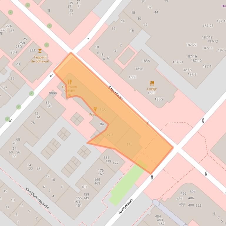 Kaart van postcodegebied 3701EA.