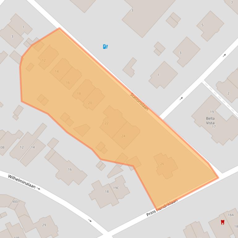 Kaart van postcodegebied 3701ER.