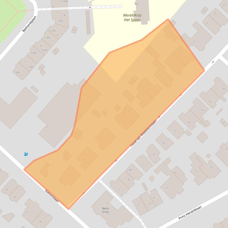 Kaart van postcodegebied 3701ES.