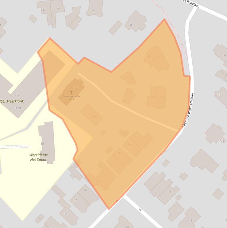 Kaart van postcodegebied 3701ET.