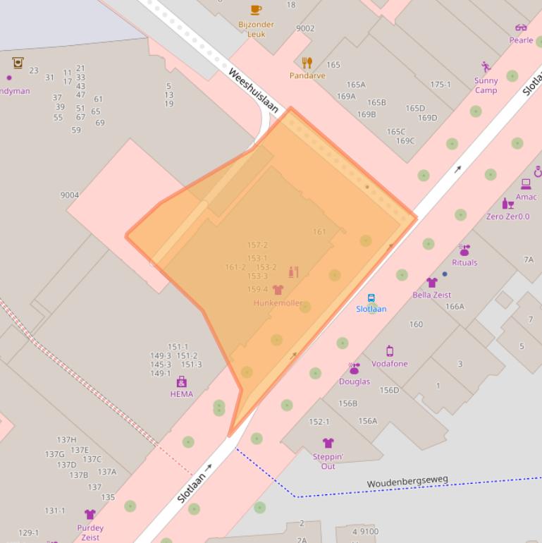 Kaart van postcodegebied 3701GC.