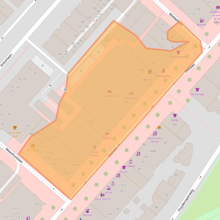 Kaart van postcodegebied 3701GD.