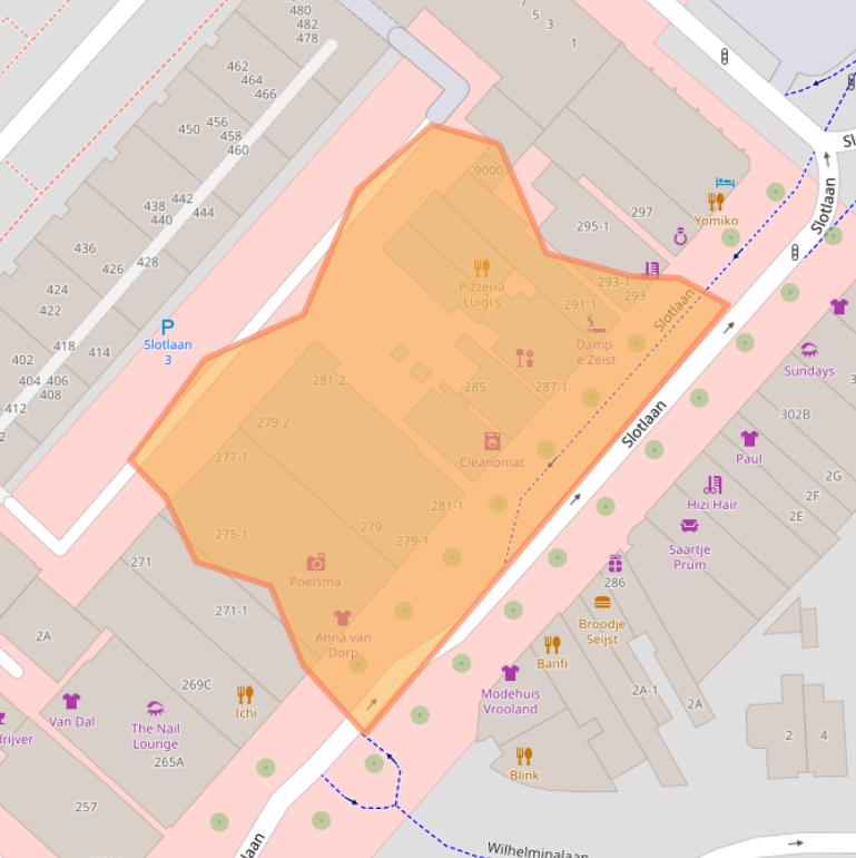 Kaart van postcodegebied 3701GH.