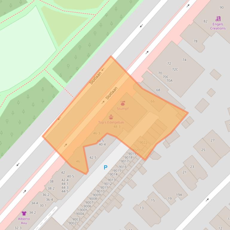 Kaart van postcodegebied 3701GN.