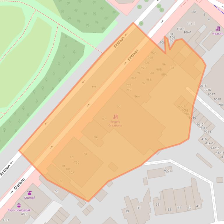 Kaart van postcodegebied 3701GP.