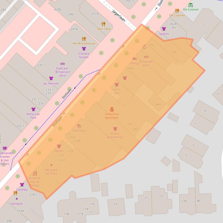 Kaart van postcodegebied 3701GV.
