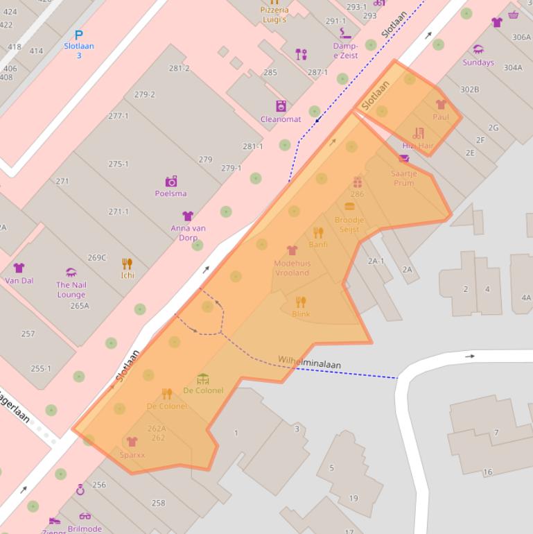 Kaart van postcodegebied 3701GW.