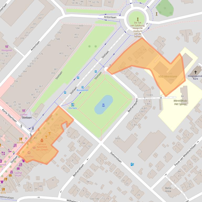 Kaart van postcodegebied 3701GX.