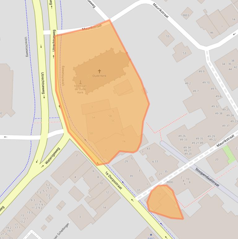 Kaart van postcodegebied 3701HA.