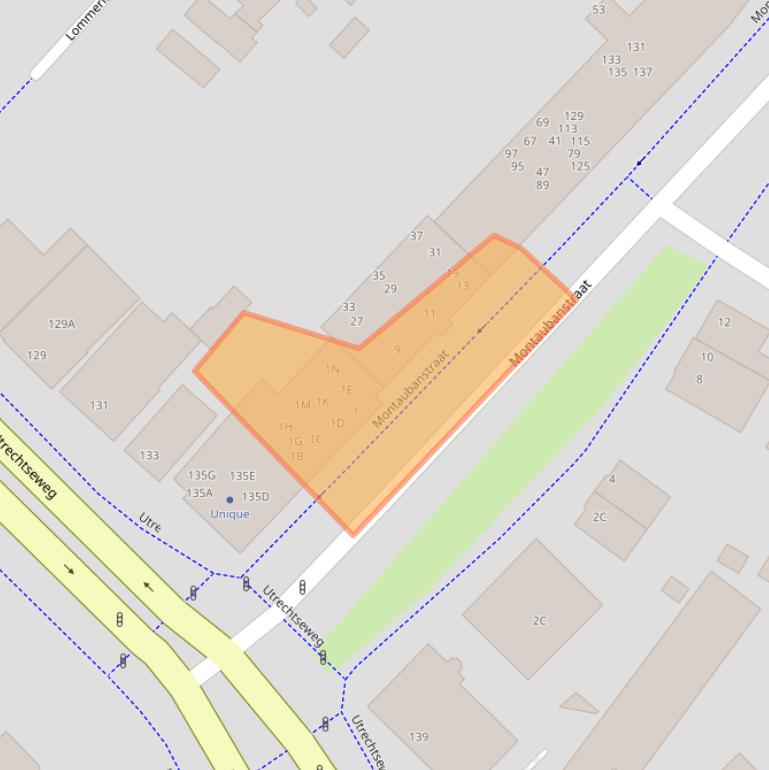 Kaart van postcodegebied 3701HM.