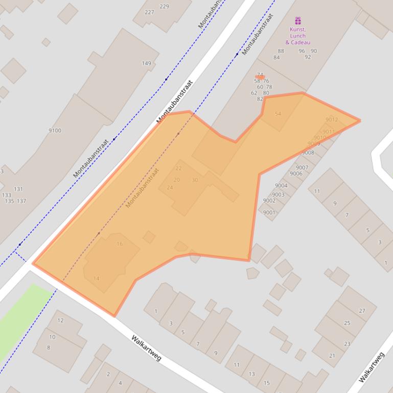 Kaart van postcodegebied 3701HR.