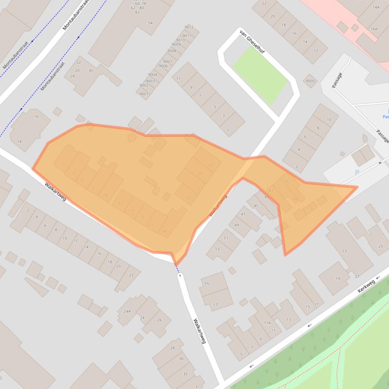 Kaart van postcodegebied 3701HT.