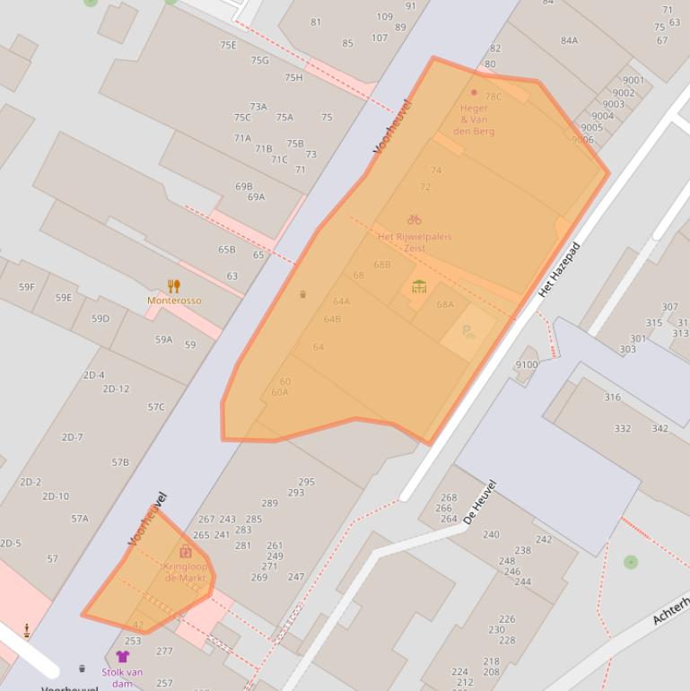 Kaart van postcodegebied 3701JG.