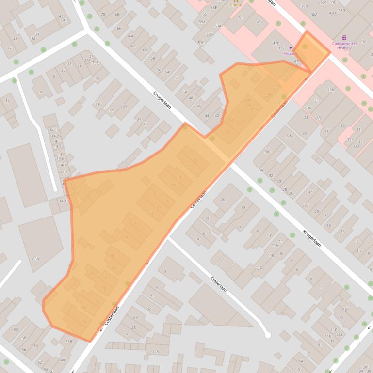 Kaart van postcodegebied 3701JL.