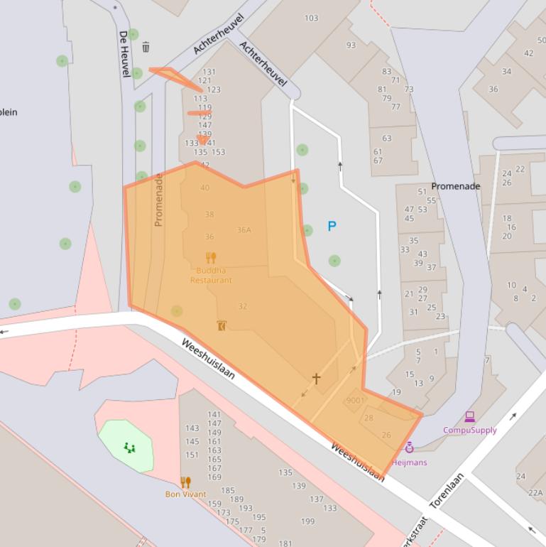 Kaart van postcodegebied 3701JX.