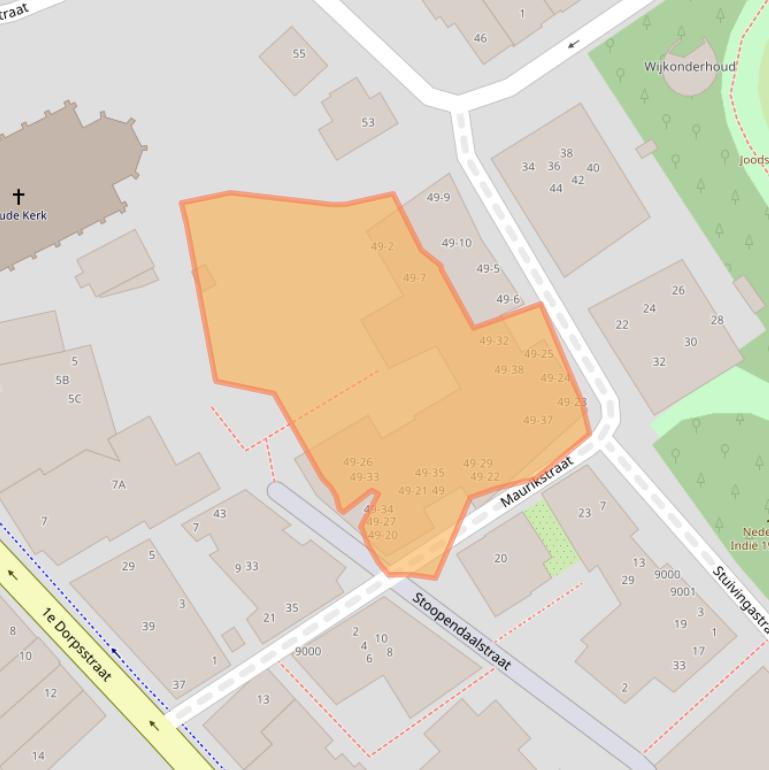 Kaart van postcodegebied 3701KC.