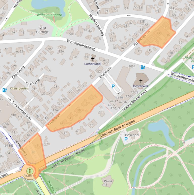 Kaart van postcodegebied 3701TD.