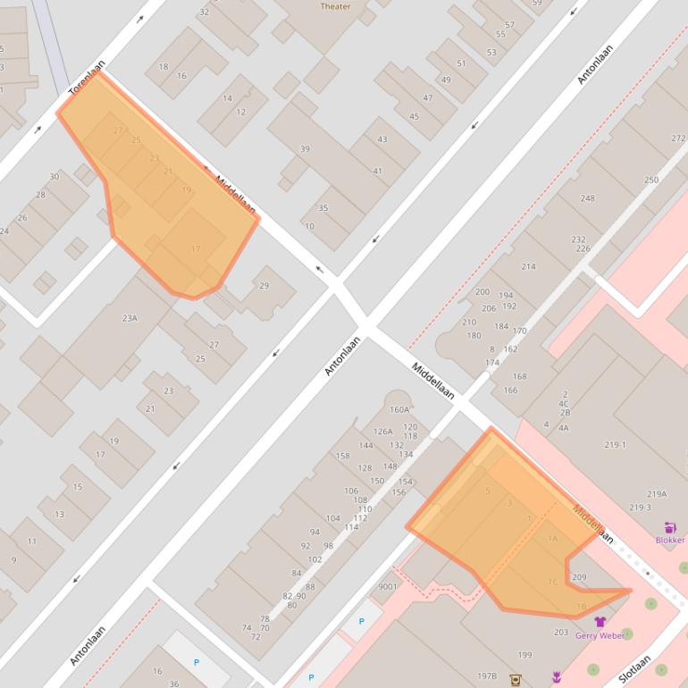 Kaart van postcodegebied 3701VA.