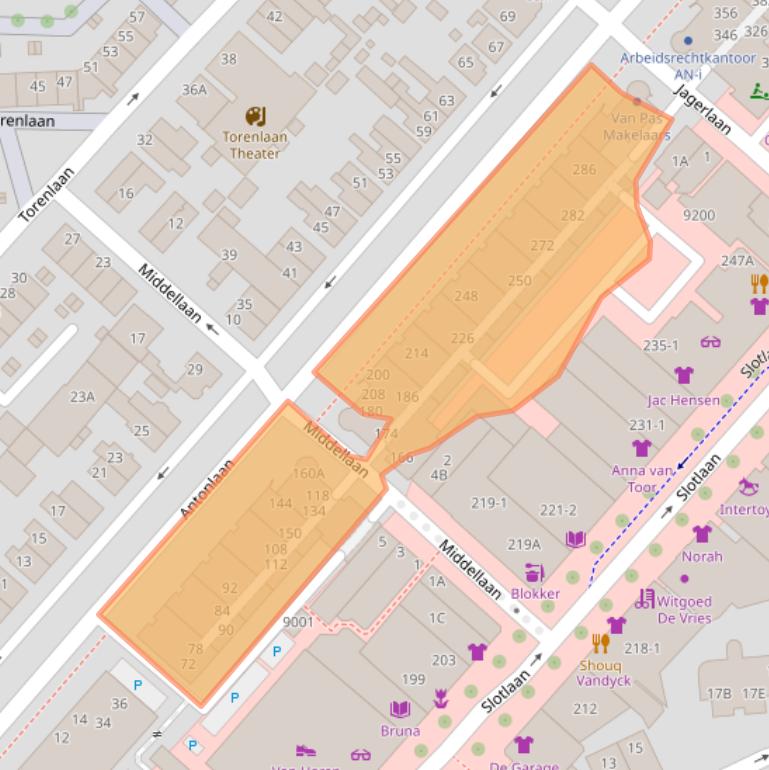 Kaart van postcodegebied 3701VG.