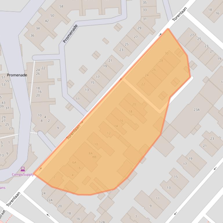 Kaart van postcodegebied 3701VJ.