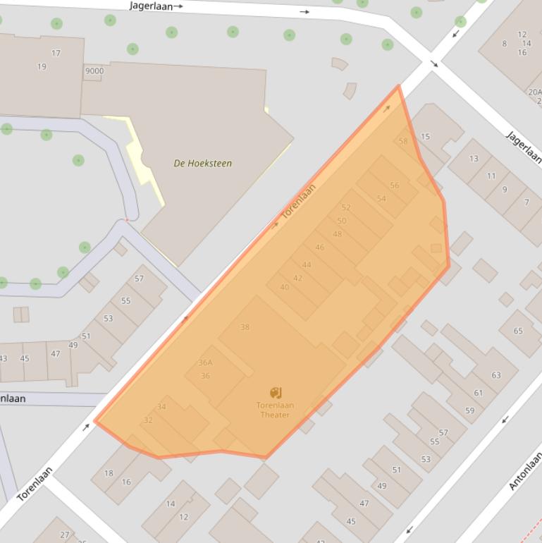 Kaart van postcodegebied 3701VK.