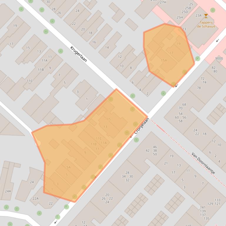 Kaart van postcodegebied 3701VN.