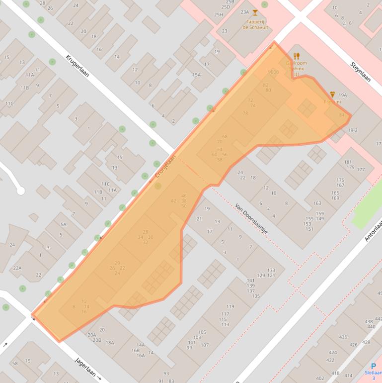 Kaart van postcodegebied 3701VP.