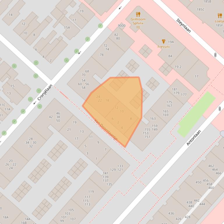 Kaart van postcodegebied 3701VS.