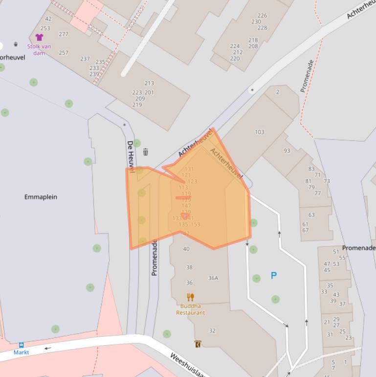 Kaart van postcodegebied 3701ZC.